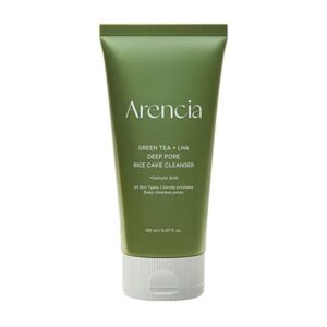 Arencia Green Tea + LHA Deep Pore Rice Cake Cleanser 150g
